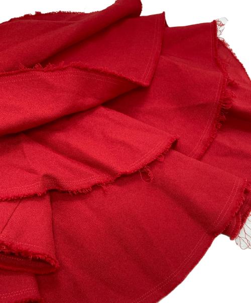 COMME des GARCONS COMME des GARCONS（コムデギャルソン コムデギャルソン）COMME des GARCONS COMME des GARCONS (コムデギャルソン コムデギャルソン) ポリ縮フリルハーネスボレロ/Poly-shrunk frill harness bolero レッド サイズ:Sの古着・服飾アイテム