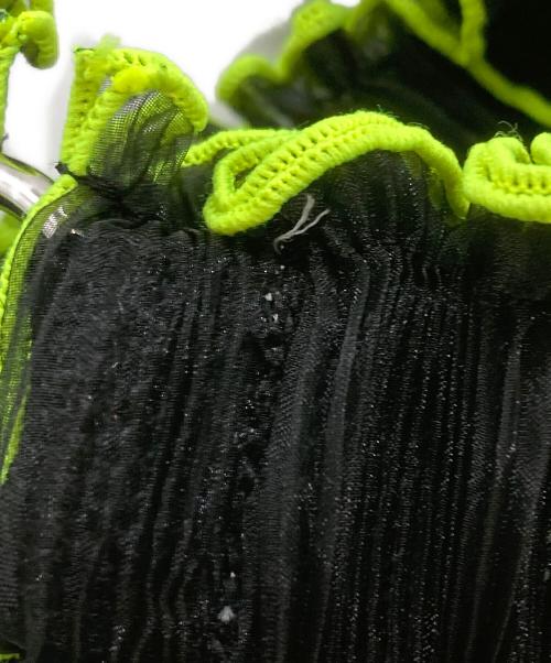 noir kei ninomiya（ノワール ケイ ニノミヤ）noir kei ninomiya (ノワール ケイ ニノミヤ) ORGANZA PLEATED FLOWER HARNESS/オーガンザ・プリーツド・フラワー・ハーネス ブラック サイズ:Mの古着・服飾アイテム