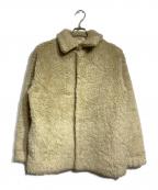 AURALEEオーラリー）の古着「SHETLAND WOOL BOA BIG BLOUSON/シェットランドウール ボア ビッグブルゾン」｜ベージュ