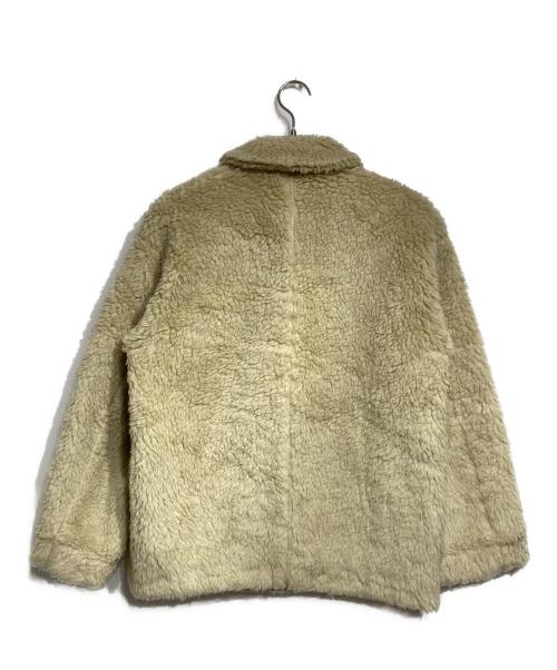 AURALEE（オーラリー）AURALEE (オーラリー) SHETLAND WOOL BOA BIG BLOUSON/シェットランドウール ボア ビッグブルゾン ベージュの古着・服飾アイテム
