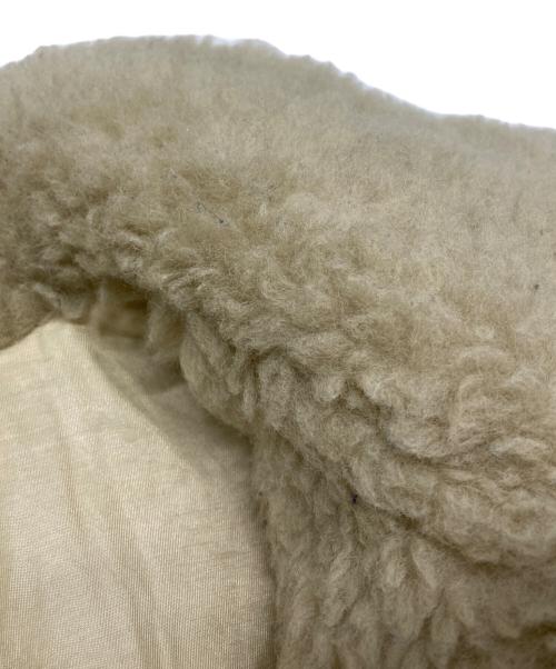 AURALEE（オーラリー）AURALEE (オーラリー) SHETLAND WOOL BOA BIG BLOUSON/シェットランドウール ボア ビッグブルゾン ベージュの古着・服飾アイテム