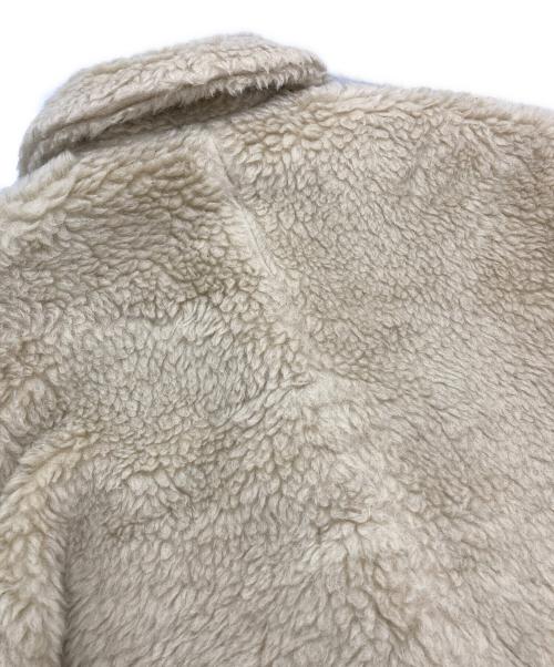 AURALEE（オーラリー）AURALEE (オーラリー) SHETLAND WOOL BOA BIG BLOUSON/シェットランドウール ボア ビッグブルゾン ベージュの古着・服飾アイテム