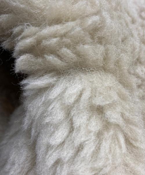 AURALEE（オーラリー）AURALEE (オーラリー) SHETLAND WOOL BOA BIG BLOUSON/シェットランドウール ボア ビッグブルゾン ベージュの古着・服飾アイテム
