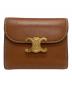 CELINE（セリーヌ）の古着「トリオンフスモールフラップウォレット/Small Flap Wallet TRIOMPHE IN Shiny calfskin」｜ブラウン