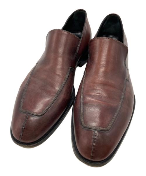 GIORGIO ARMANI（ジョルジョアルマーニ）GIORGIO ARMANI (ジョルジョアルマーニ) ヴァンプローファー ブラウン サイズ:43の古着・服飾アイテム