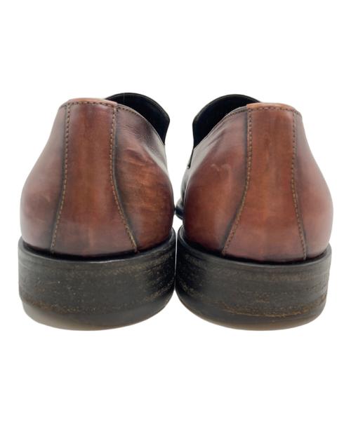 GIORGIO ARMANI（ジョルジョアルマーニ）GIORGIO ARMANI (ジョルジョアルマーニ) ヴァンプローファー ブラウン サイズ:43の古着・服飾アイテム