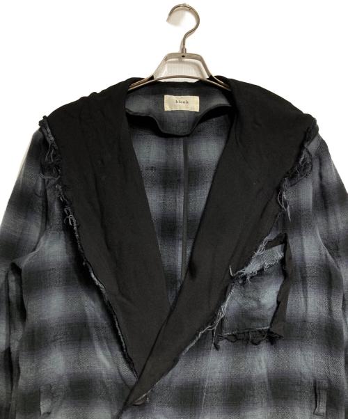 BLANK（ブランク）BLANK (ブランク) BURNT OMBRE CHECK ROBE/バーントオンブレチェックローブ ブラックの古着・服飾アイテム
