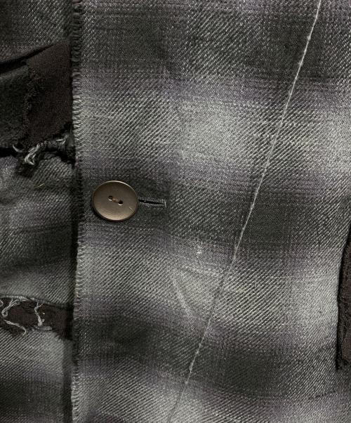 BLANK（ブランク）BLANK (ブランク) BURNT OMBRE CHECK ROBE/バーントオンブレチェックローブ ブラックの古着・服飾アイテム