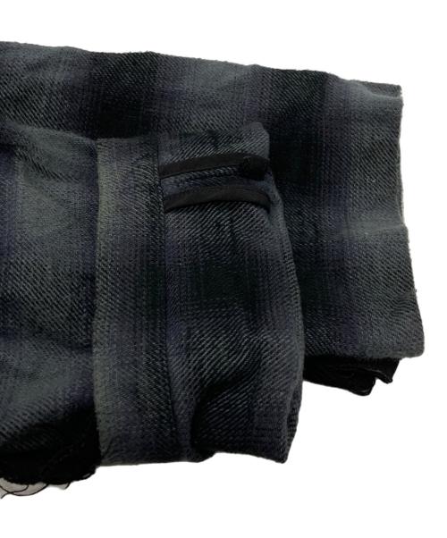 BLANK（ブランク）BLANK (ブランク) BURNT OMBRE CHECK ROBE/バーントオンブレチェックローブ ブラックの古着・服飾アイテム