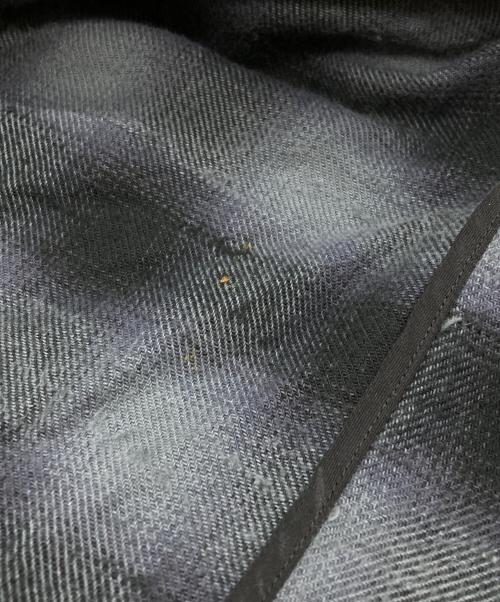 BLANK（ブランク）BLANK (ブランク) BURNT OMBRE CHECK ROBE/バーントオンブレチェックローブ ブラックの古着・服飾アイテム