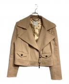 CELINEセリーヌ）の古着「メルトンライダースジャケット/Melton Riders Jacket」｜ベージュ