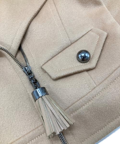 CELINE（セリーヌ）CELINE (セリーヌ) メルトンライダースジャケット/Melton Riders Jacket ベージュ サイズ:42の古着・服飾アイテム