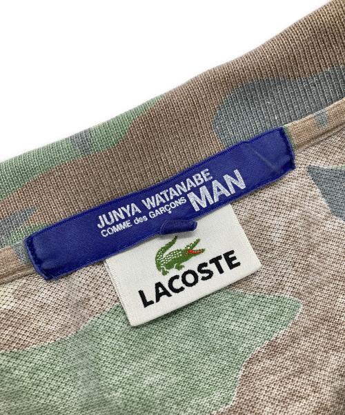 COMME des GARCONS JUNYA WATANABE MAN（コム デ ギャルソン ジュンヤ ワタナベ マン）COMME des GARCONS JUNYA WATANABE MAN (コム デ ギャルソン ジュンヤ ワタナベ マン) LACOSTE (ラコステ) カモフラ鹿の子ポロシャツ/Polo Shirt ブラウン×グリーン サイズ:Ｓの古着・服飾アイテム