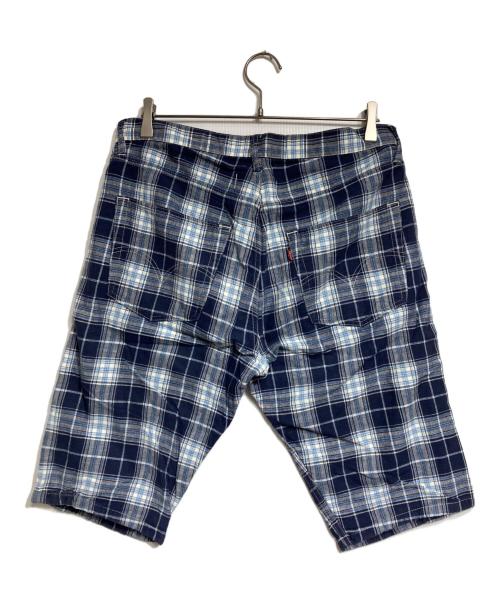 COMME des GARCONS JUNYA WATANABE MAN（コム デ ギャルソン ジュンヤ ワタナベ マン）COMME des GARCONS JUNYA WATANABE MAN 10 corso como (ディエチ コルソコモ) LEVI'S (リーバイス) トリプルコラボチェックハーフパンツ/Shorts ブルー サイズ:Ｓの古着・服飾アイテム