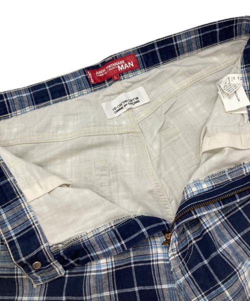 COMME des GARCONS JUNYA WATANABE MAN（コム デ ギャルソン ジュンヤ ワタナベ マン）COMME des GARCONS JUNYA WATANABE MAN 10 corso como (ディエチ コルソコモ) LEVI'S (リーバイス) トリプルコラボチェックハーフパンツ/Shorts ブルー サイズ:Ｓの古着・服飾アイテム