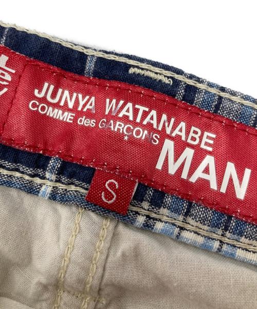 COMME des GARCONS JUNYA WATANABE MAN（コム デ ギャルソン ジュンヤ ワタナベ マン）COMME des GARCONS JUNYA WATANABE MAN 10 corso como (ディエチ コルソコモ) LEVI'S (リーバイス) トリプルコラボチェックハーフパンツ/Shorts ブルー サイズ:Ｓの古着・服飾アイテム