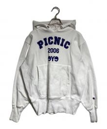 Champion×eYe COMME des GARCONS JUNYAWATANABE MAN（チャンピオン×アイ コム デ ギャルソン ジュンヤ ワタナベ マン）の古着「リバースウィーブフーディー/ Reverse Weave Hoodie」｜ホワイト