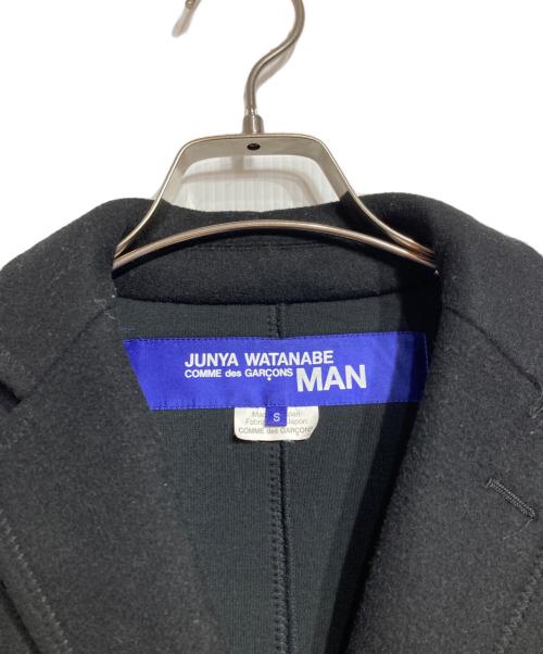 COMME des GARCONS JUNYA WATANABE MAN（コム デ ギャルソン ジュンヤ ワタナベ マン）COMME des GARCONS JUNYA WATANABE MAN カシミヤブレンドボンディングチェスターコート/Cashmere-blend bonded chester coat ブラック サイズ:Ｓの古着・服飾アイテム