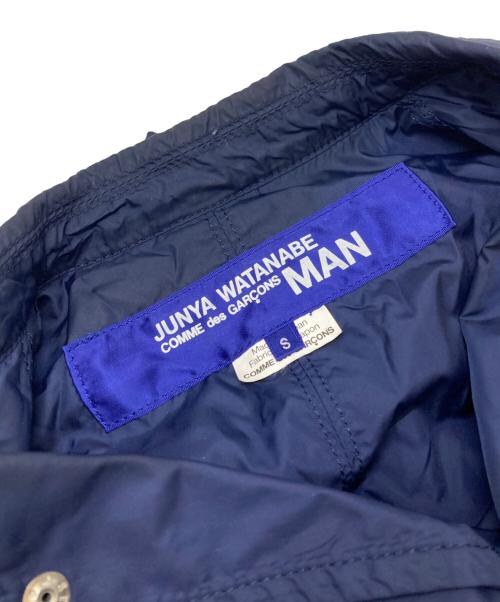 JUNYA WATANABE COMME des GARCONS（(ジュンヤワタナベ コムデギャルソン）JUNYA WATANABE COMME des GARCONS ((ジュンヤワタナベ コムデギャルソン) レザー切替ナイロンブルゾン/Nylon Blouson  ネイビー×ベージュ サイズ:Ｓの古着・服飾アイテム