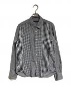 COMME des GARCONS HOMMEコムデギャルソン オム）の古着「チェックデザインシャツ/Check Shirt」｜ブラック×グレー