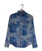 RRLダブルアールエル）の古着「BANDANA INDIGO WORK SHIRTS/バンダナインディゴワークシャツ」｜ブルー
