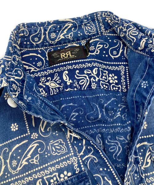 RRL（ダブルアールエル）RRL (ダブルアールエル) BANDANA INDIGO WORK SHIRTS/バンダナインディゴワークシャツ ブルー サイズ:ＸＳの古着・服飾アイテム