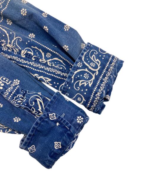 RRL（ダブルアールエル）RRL (ダブルアールエル) BANDANA INDIGO WORK SHIRTS/バンダナインディゴワークシャツ ブルー サイズ:ＸＳの古着・服飾アイテム