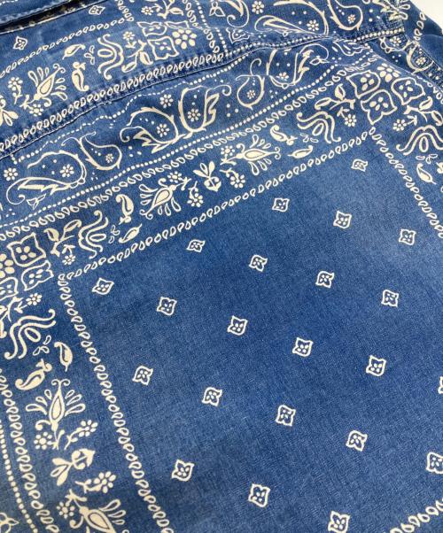 RRL（ダブルアールエル）RRL (ダブルアールエル) BANDANA INDIGO WORK SHIRTS/バンダナインディゴワークシャツ ブルー サイズ:ＸＳの古着・服飾アイテム