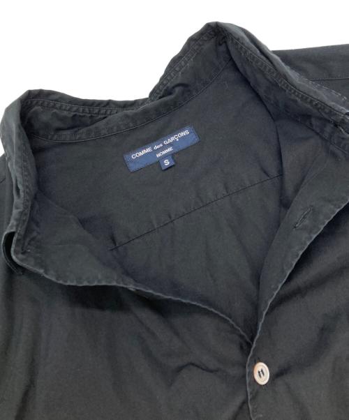 COMME des GARCONS HOMME（コムデギャルソン オム）COMME des GARCONS HOMME (コムデギャルソン オム) 縮絨ウール切替シャツ/Shirt ブラック サイズ:Ｓの古着・服飾アイテム