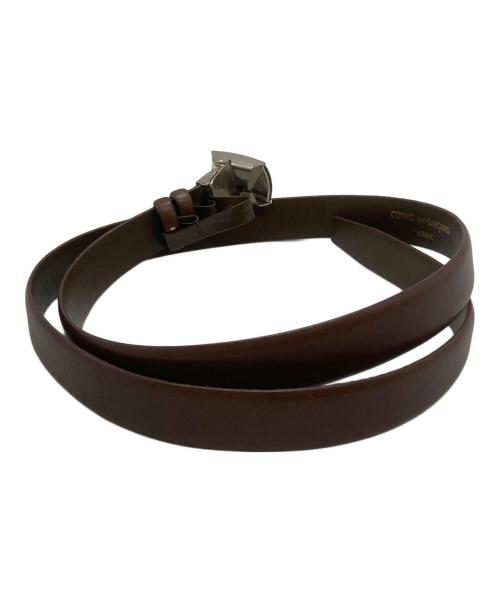 COMME des GARCONS HOMME（コムデギャルソン オム）COMME des GARCONS HOMME (コムデギャルソン オム) レザーベルト/Leather Belt ブラウンの古着・服飾アイテム