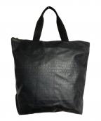 Jean Paul GAULTIERジャンポールゴルチェ）の古着「タイポグラフィエンボストートバッグ/ypography Embossed Tote Bag」｜ブラック