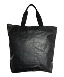 Jean Paul GAULTIER（ジャンポールゴルチェ）の古着「タイポグラフィエンボストートバッグ/ypography Embossed Tote Bag」｜ブラック