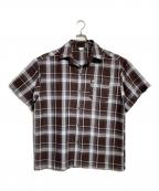 CalTopキャルトップ）の古着「チェック半袖シャツ/Short-sleeved plaid shirt」｜ブラウン