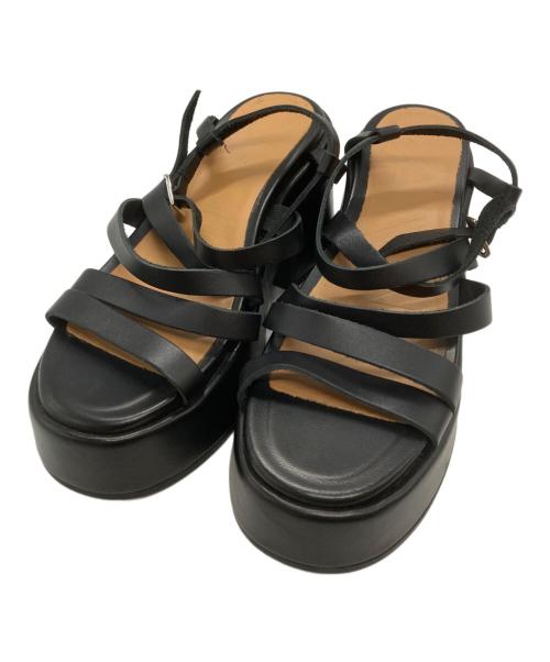 GANNI（ガニー）Ganni (ガニー) プラットフォームサンダル/Platform Sandals ブラック サイズ:37の古着・服飾アイテム
