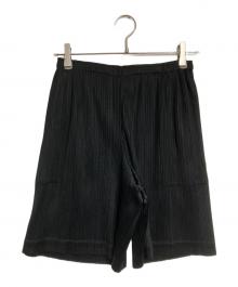 PLEATS PLEASE（プリーツプリーズ）の古着「プリーツショートパンツ/pleated shorts」｜ブラック