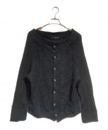 Y's（ワイズ）の古着「切替ニットカーディガン/patchwork knit cardigan」｜ブラック
