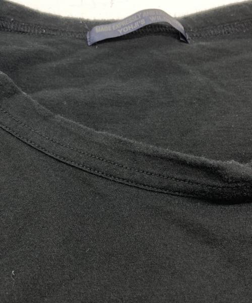 REGULATION Yohji Yamamoto（レギュレーションヨウジヤマモト）REGULATION Yohji Yamamoto (レギュレーションヨウジヤマモト) ヘンリーネックアシメカットソー/Asymmetrical Henley Neck Top ブラック サイズ:3の古着・服飾アイテム