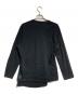 REGULATION Yohji Yamamoto (レギュレーションヨウジヤマモト) ヘンリーネックアシメカットソー/Asymmetrical Henley Neck Top ブラック サイズ:3：15000円