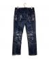 ISSEY MIYAKE MEN (イッセイミヤケメン) トロンプルイユ転写デニムパンツ/Trompe L'oeil Printed Denim Pants インディゴ サイズ:4：24000円