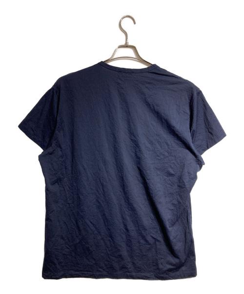Yohji Yamamoto pour homme（ヨウジヤマモト プールオム）Yohji Yamamoto pour homme (ヨウジヤマモト プールオム) シワ加工半袖カットソー/crinkled short-sleeve T-shirt ネイビー サイズ:3の古着・服飾アイテム