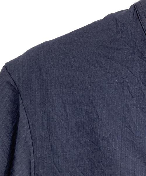 Yohji Yamamoto pour homme（ヨウジヤマモト プールオム）Yohji Yamamoto pour homme (ヨウジヤマモト プールオム) シワ加工半袖カットソー/crinkled short-sleeve T-shirt ネイビー サイズ:3の古着・服飾アイテム