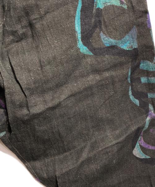 Yohji Yamamoto pour homme（ヨウジヤマモト プールオム）Yohji Yamamoto pour homme (ヨウジヤマモト プールオム) 総柄リネンクロップドパンツ/Printed linen cropped pants オリーブ サイズ:3の古着・服飾アイテム