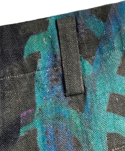 Yohji Yamamoto pour homme（ヨウジヤマモト プールオム）Yohji Yamamoto pour homme (ヨウジヤマモト プールオム) 総柄リネンクロップドパンツ/Printed linen cropped pants オリーブ サイズ:3の古着・服飾アイテム