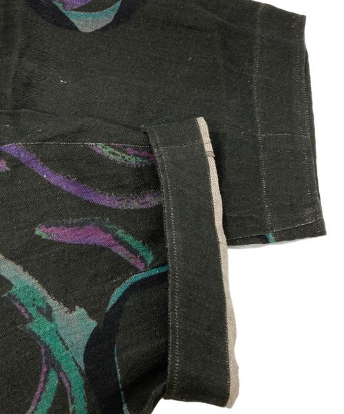 Yohji Yamamoto pour homme（ヨウジヤマモト プールオム）Yohji Yamamoto pour homme (ヨウジヤマモト プールオム) 総柄リネンクロップドパンツ/Printed linen cropped pants オリーブ サイズ:3の古着・服飾アイテム