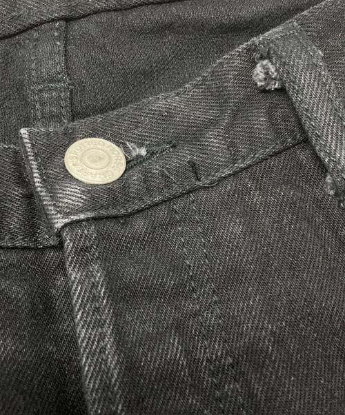 YOHJI YAMAMOTO HOMME（ヨウジヤマモトオム）YOHJI YAMAMOTO HOMME (ヨウジヤマモトオム) ペイントデニムジーンズ/painted denim jeans ブラック サイズ:5の古着・服飾アイテム