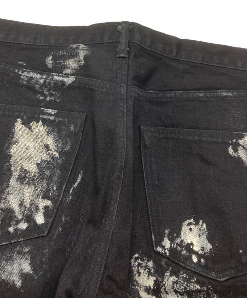 YOHJI YAMAMOTO HOMME（ヨウジヤマモトオム）YOHJI YAMAMOTO HOMME (ヨウジヤマモトオム) ペイントデニムジーンズ/painted denim jeans ブラック サイズ:5の古着・服飾アイテム