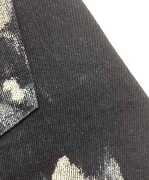 YOHJI YAMAMOTO HOMME（ヨウジヤマモトオム）YOHJI YAMAMOTO HOMME (ヨウジヤマモトオム) ペイントデニムジーンズ/painted denim jeans ブラック サイズ:5の古着・服飾アイテム