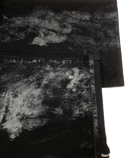 YOHJI YAMAMOTO HOMME（ヨウジヤマモトオム）YOHJI YAMAMOTO HOMME (ヨウジヤマモトオム) ペイントデニムジーンズ/painted denim jeans ブラック サイズ:5の古着・服飾アイテム
