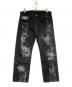 YOHJI YAMAMOTO HOMME（ヨウジヤマモトオム）の古着「ペイントデニムジーンズ/painted denim jeans」｜ブラック