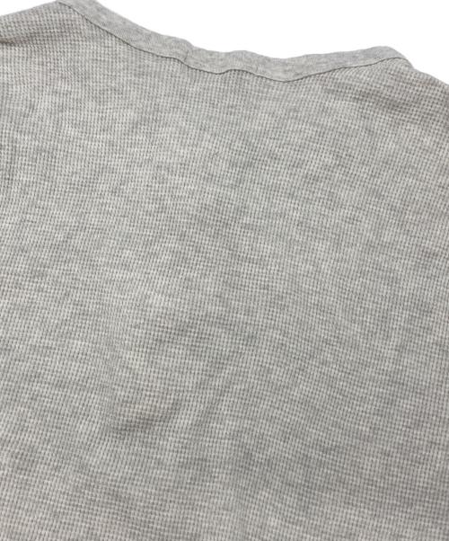 Yohji Yamamoto pour homme（ヨウジヤマモト プールオム）Yohji Yamamoto pour homme (ヨウジヤマモト プールオム) ドッキングヘンリーネックサーマルカットソー/layered-look thermal Henley shirt アイボリー サイズ:3の古着・服飾アイテム